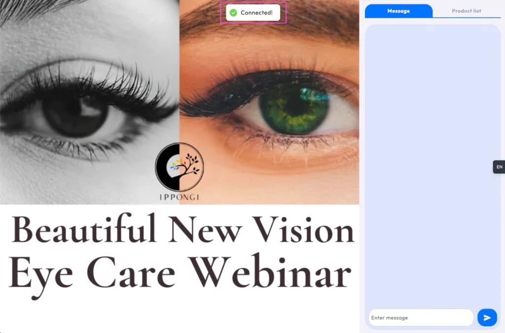 Webinar registration step 6: You will then be connected to the webinar.